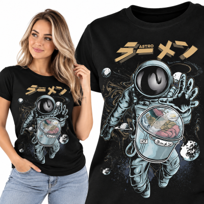 DAMSKA ŚMIESZNA KOSZULKA ASTRO RAMEN